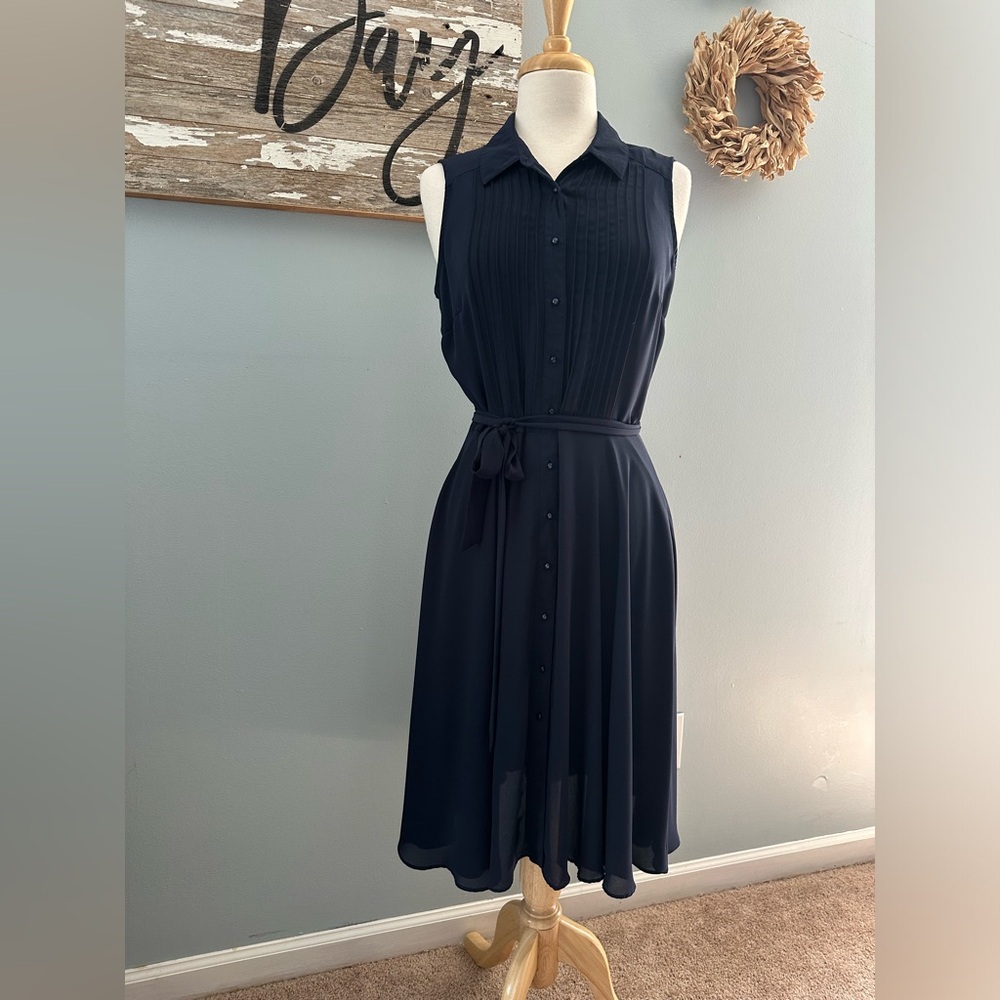 Nannette Lapore Navy blue two piece (includes slip) size 10
